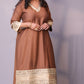 Naaz - 3pc set - crape silk - Brown