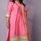 Naaz - 3pc set - crape silk - Pink