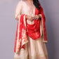 Dua - Anarkali set with zari dupatta - Cream