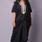 Sukoon - 2pc set - crape silk - Black