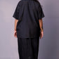 Sukoon - 2pc set - crape silk - Black