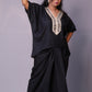 Sukoon - 2pc set - crape silk - Black