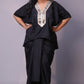 Sukoon - 2pc set - crape silk - Black