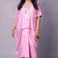 Sukoon - 2pc set - crape silk - Pink