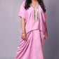 Sukoon - 2pc set - crape silk - Pink
