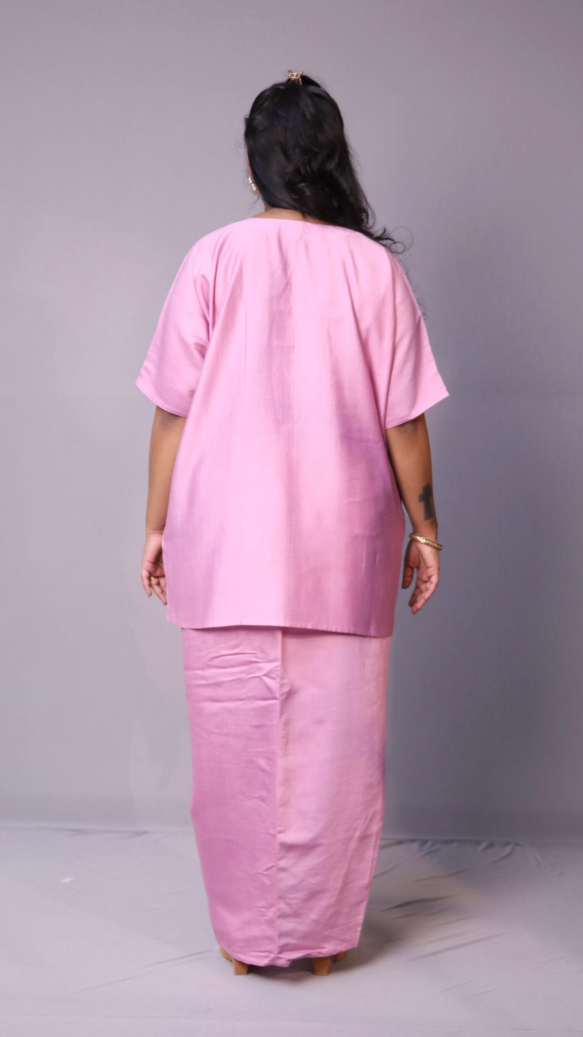 Sukoon - 2pc set - crape silk - Pink