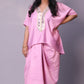 Sukoon - 2pc set - crape silk - Pink