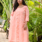 MEGHA co-ords - Khadi Cotton  - Peach Stripes