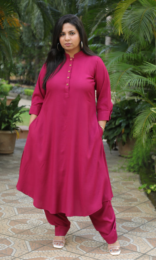 REVA co ords - Majenta - Soft Cotton