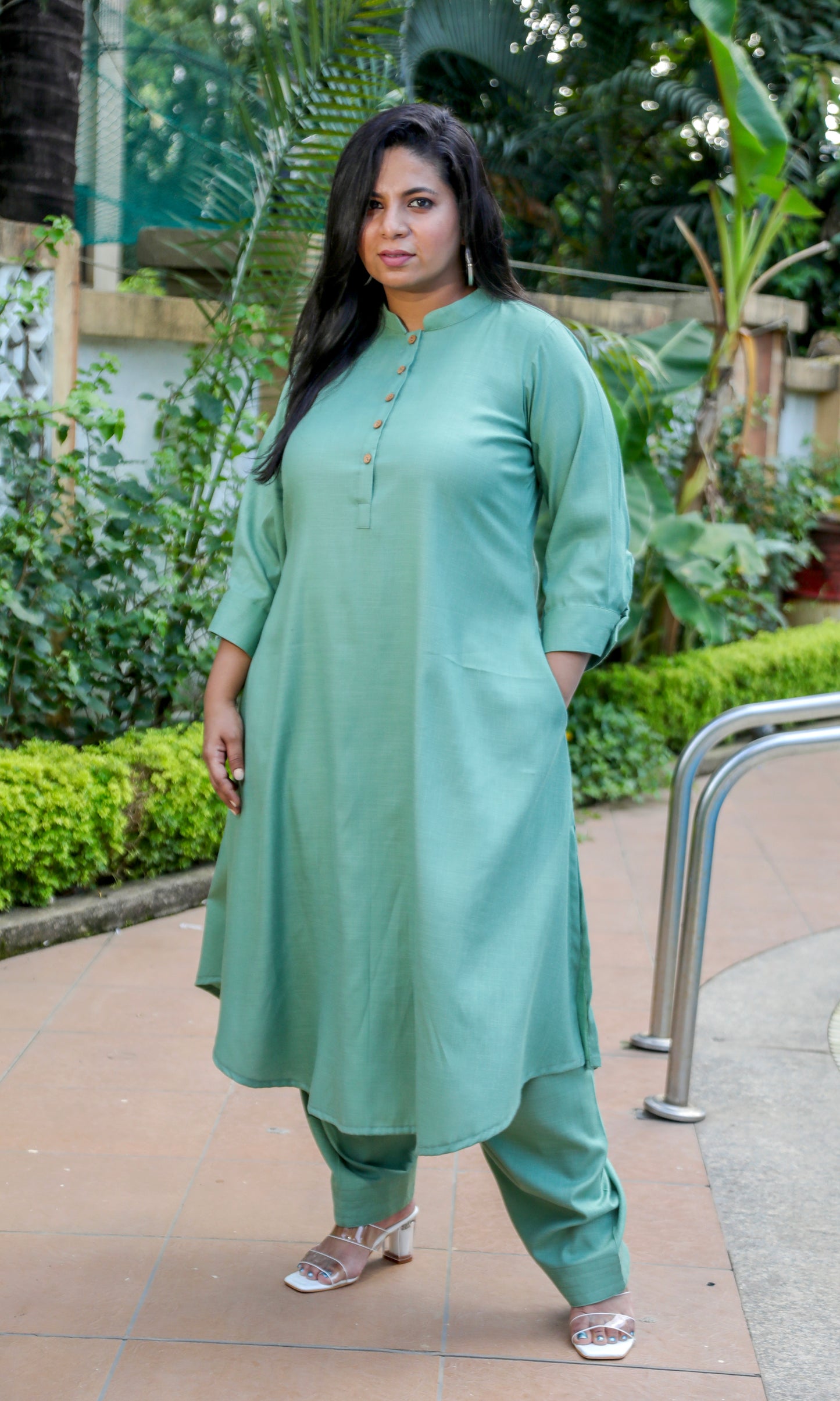 REVA co ords - Pista Green - Soft Cotton