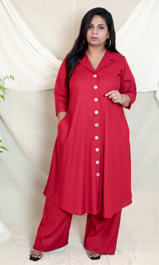 BOSS BABE co ords - MAROON - Soft cotton