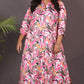 NYRA - Shirt Dress - Linen Satin - PINK