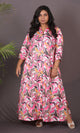 NYRA - Shirt Dress - Linen Satin - PINK