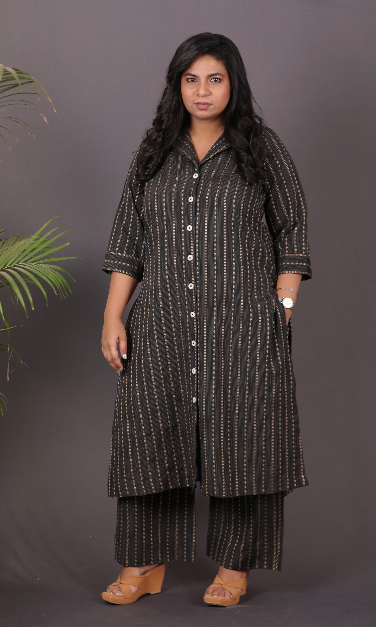 BOSSBABE cords - BLACK - Thread work COTTON