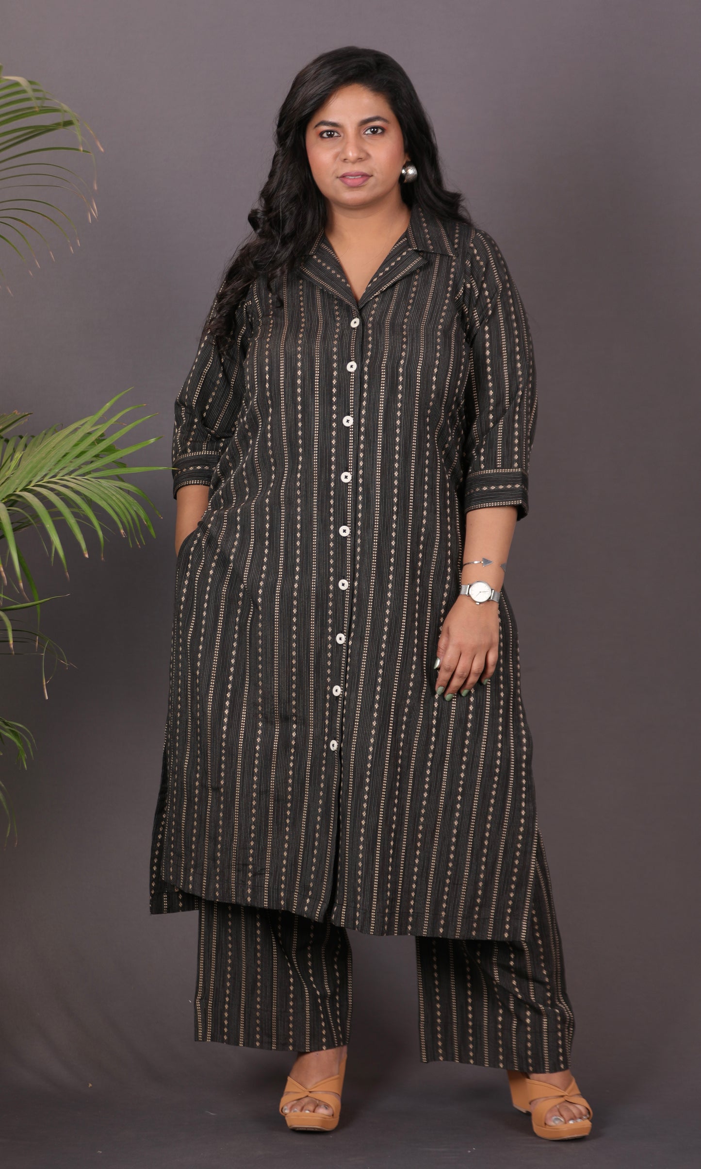 BOSSBABE cords - BLACK - Thread work COTTON