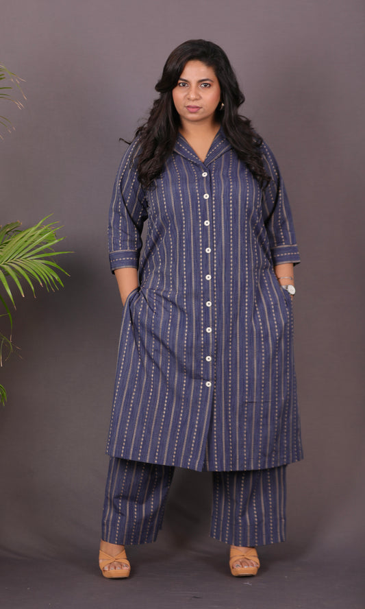 BOSSBABE cords - BLUE - Thread work COTTON