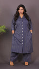BOSSBABE cords - BLUE - Thread work COTTON