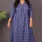 SUHANI - Premium lightweight Cotton with Buti Dobby Embroidery - Blue Checks