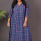SUHANI - Premium lightweight Cotton with Buti Dobby Embroidery - Blue Checks
