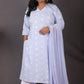 JASMINE - Kurta - Cotton Jari booti with thread work - Blue