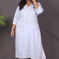 JASMINE - Kurta - Cotton Jari booti with thread work - Blue