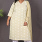 JASMINE - Kurta - Cotton Jari booti with thread work - GREEN