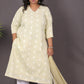 JASMINE - Kurta - Cotton Jari booti with thread work - GREEN