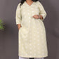 JASMINE - Kurta - Cotton Jari booti with thread work - GREEN