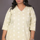 JASMINE - 3 pc set - Cotton Jari booti with thread work - GREEN