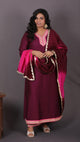 Aayat - Majenta - Crape Silk with soft silk tie-dye dupatta Optional
