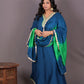 Aayat - BLUE - Crepe Silk with soft silk tie-dye dupatta optional