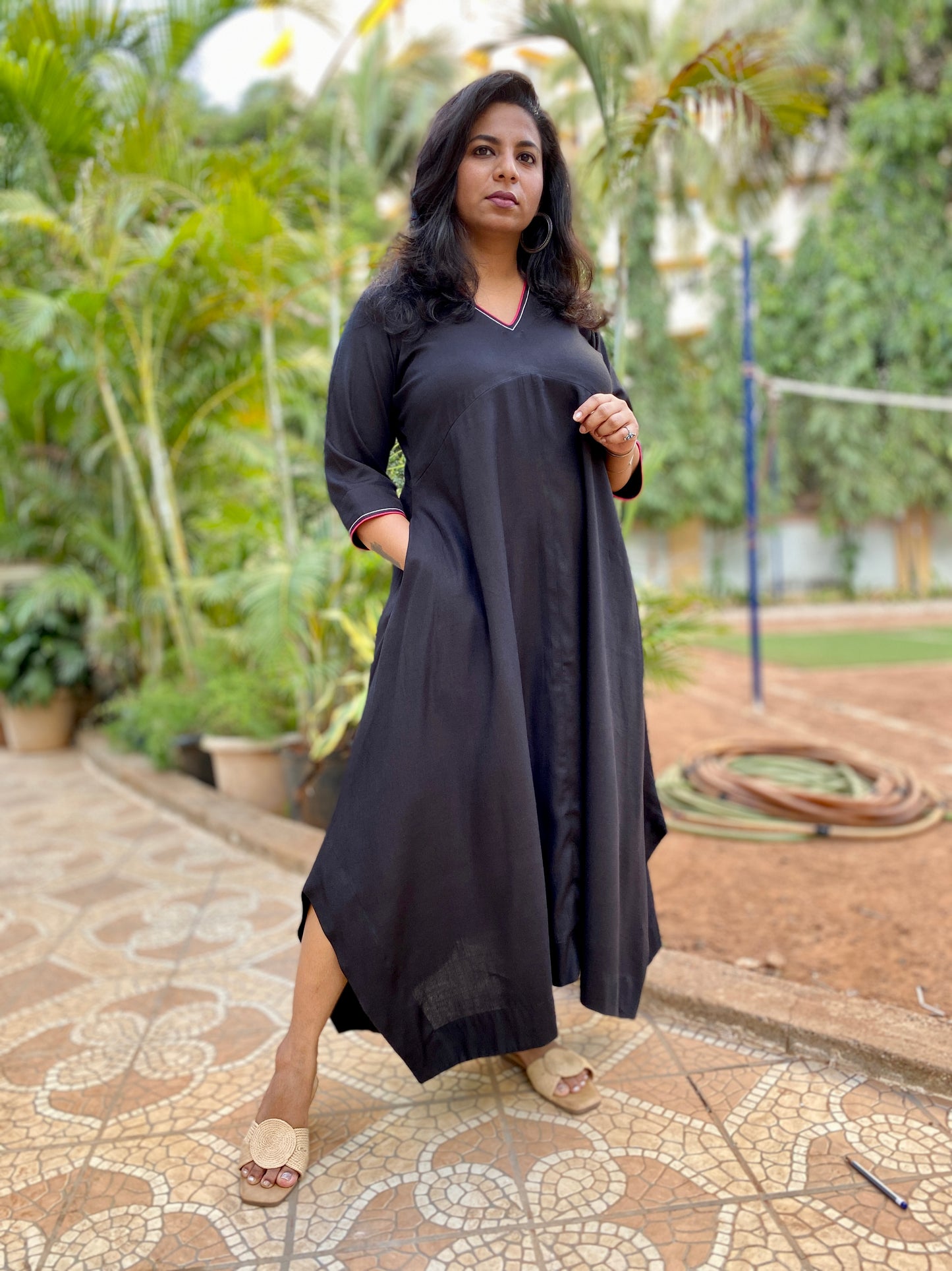 RimJhim - DRESS - BLACK - Soft Cotton