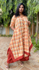 ANNA - Co Ord Set - Cotton Checks - ORANGE