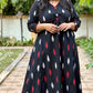 Sonam - Black Ikkat Dress