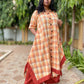 ANNA - Dress - Cotton Checks - ORANGE