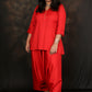 JUGNU - Co Ord Set - RED - SOFT COTTON