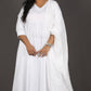 Meher - Pure white cotton Anarkali set + mul dupatta
