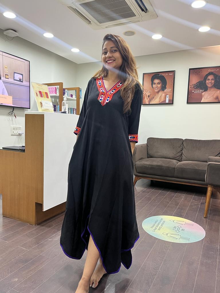 BARKHA - YELLOW MIRROR KURTA - DRESS