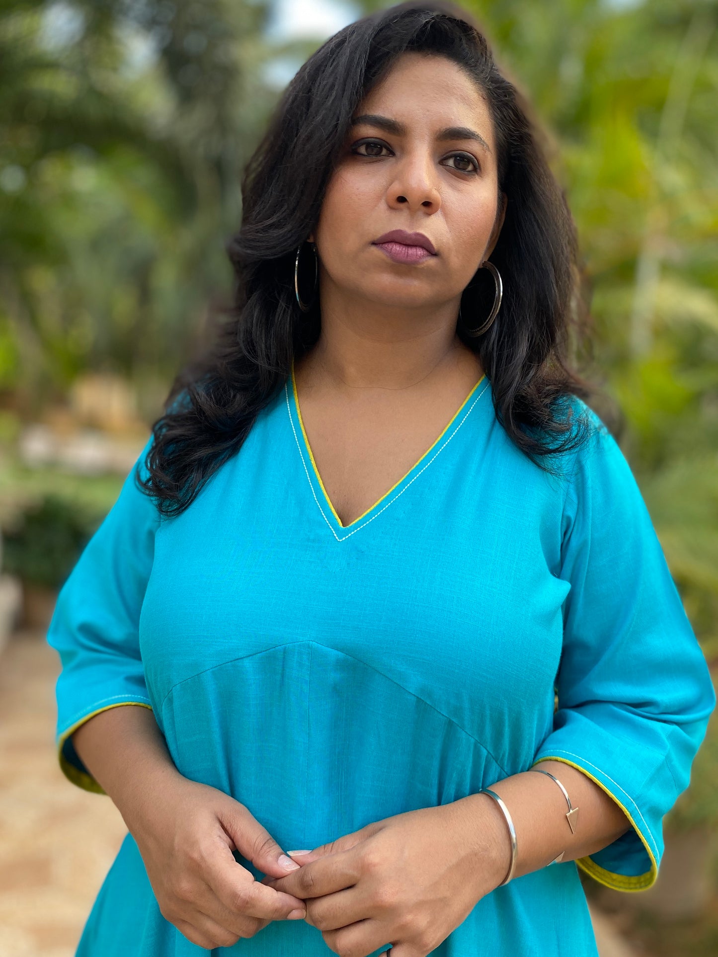 RimJhim - DRESS - BLUE - Soft Cotton