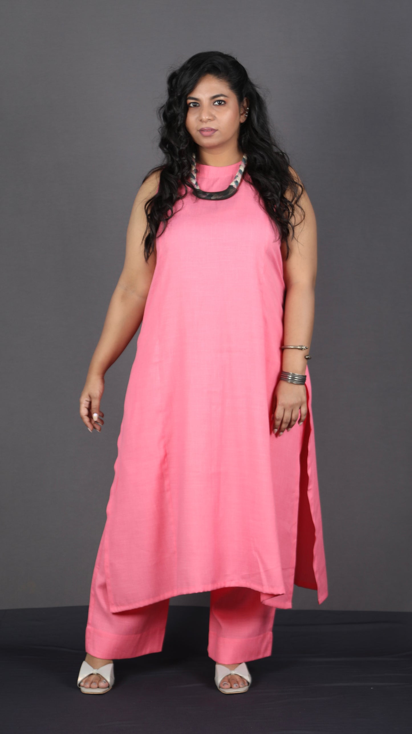 Eshana - 2 pc set - Soft cotton - Baby pink