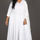 Meher - Pure white cotton Anarkali set + mul dupatta