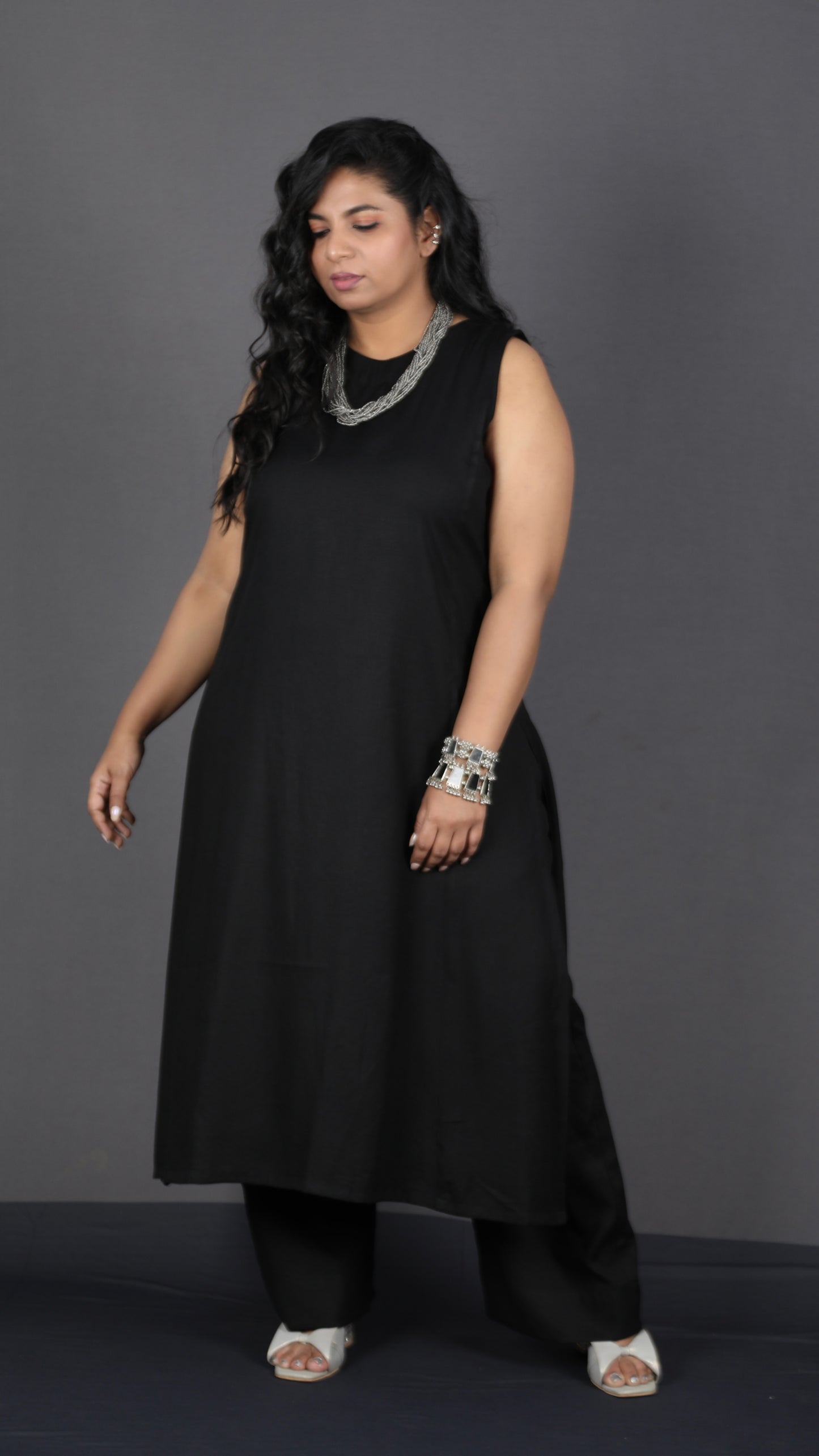 Eshana - 2 pc set - Soft cotton - Black
