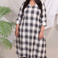 MAYA co-ords -  Linen checks ikkat boota - BLACK