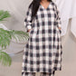 MAYA co-ords -  Linen checks ikkat boota - BLACK