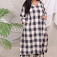 MAYA co-ords -  Linen checks ikkat boota - BLACK