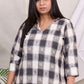 MAYA co-ords -  Linen checks ikkat boota - BLACK