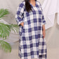 MAYA co-ords -  Linen checks ikkat boota - BLUE