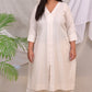 GEET - Co Ord Set - Handloom Cotton - Dobby weave - Cream