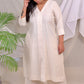 GEET - Co Ord Set - Handloom Cotton - Dobby weave - Cream