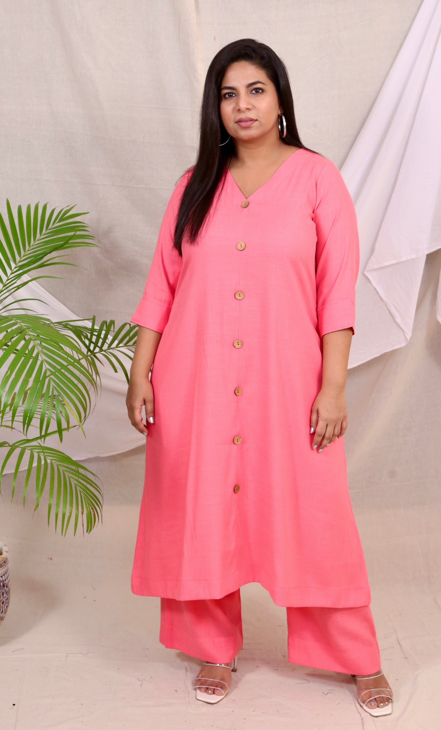 Meera - Co Ord set - Baby Pink - Soft Cotton